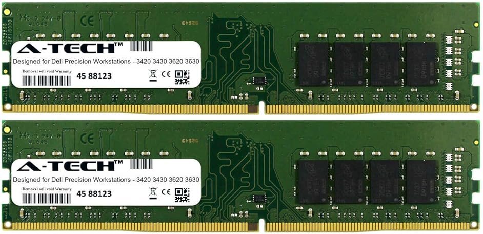 A-Tech 32GB Kit (2 x 16GB) for Dell Precision Workstation 3420 T3420 3430 T3430 3620 T3620 3630 T3630 Tower Desktop Computer Memory Ram Modules - Product Image