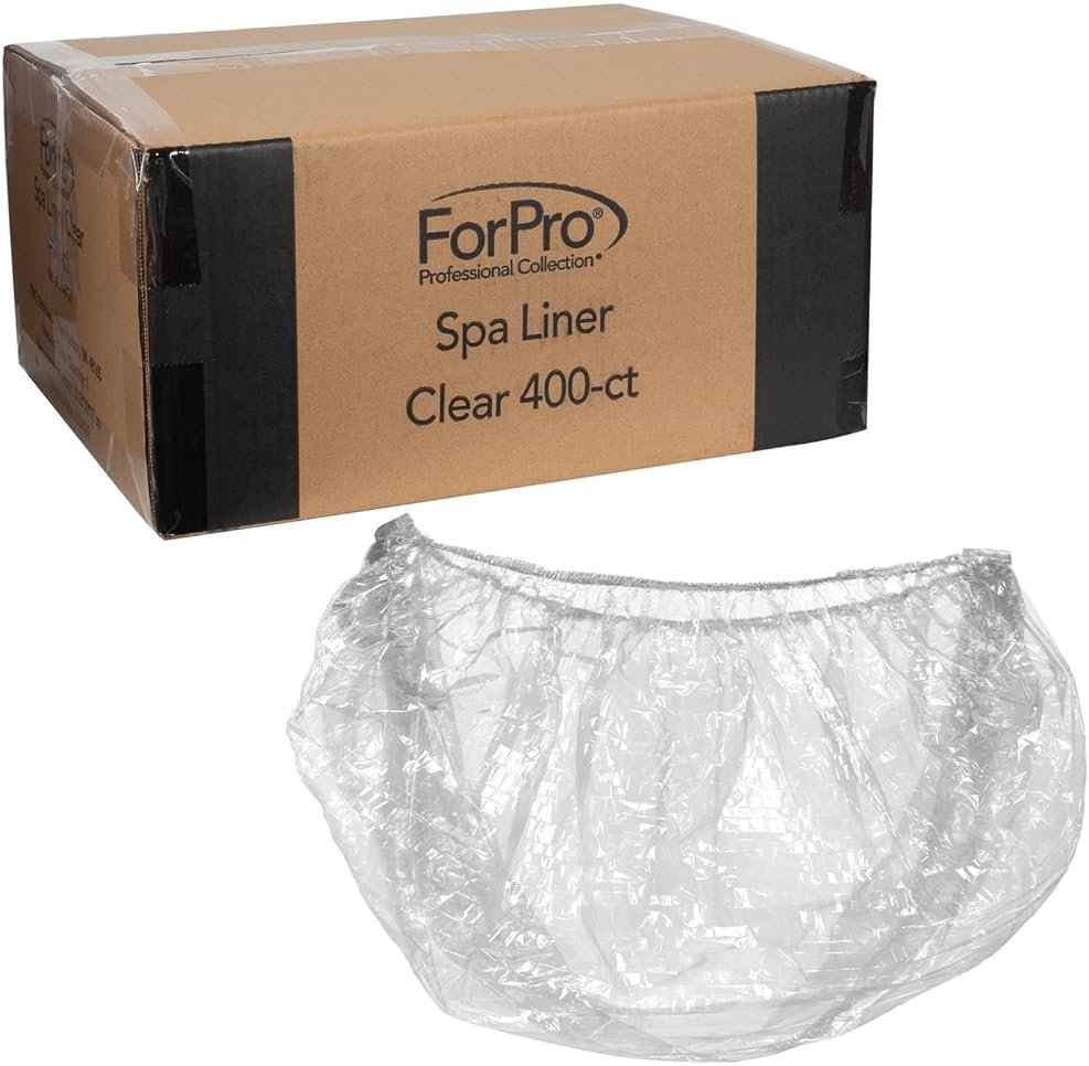 ForPro Professional Collection Spa Liners, Fit All Pedicure Spas, Disposable Liners, Clear, 400-Count - Product Image