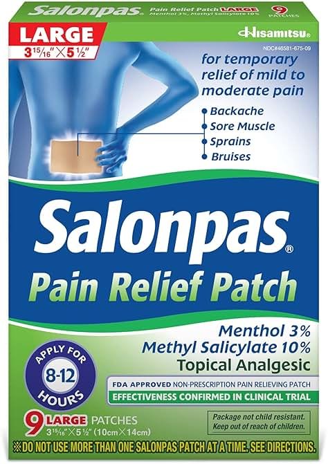 Salonpas Relief Patches Large - 9 ct, Pack of 6 - Product Image