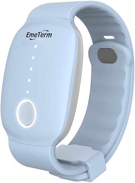 EmeTerm Fashion FDA-Cleared Relieve Nausea Electrode Stimulator Morning Sickness Motion Travel Sickness Vomit Relief Rechargeable No Gel Drug Free Wrist Bands Without Side Effects - Product Image