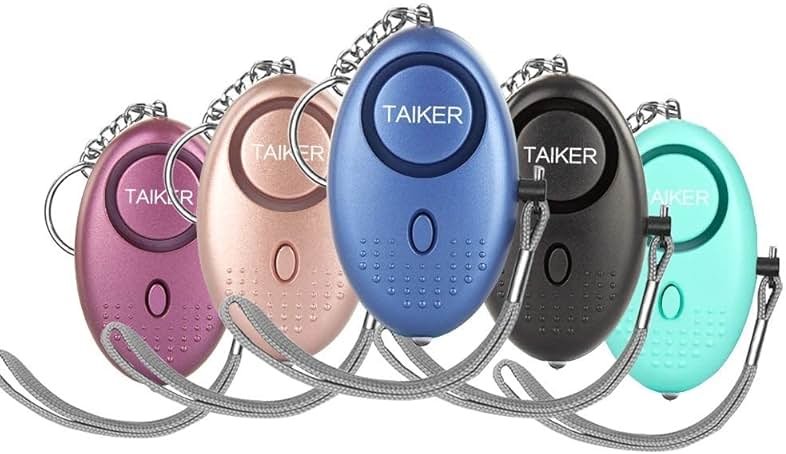 Personal Alarm for Women, 5 Pack 140DB Emergency Self-Defense Security Alarm Keychain with LED Light for Women Kids and Elders (Black, Blue, Purple, Rose Gold, Light Green) - Product Image