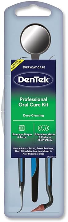 DenTek Professional Oral Care Kit, Complete Set of Dental Tools Including Mirror, Dental Pick, Scaler & Stimulator - Product Image