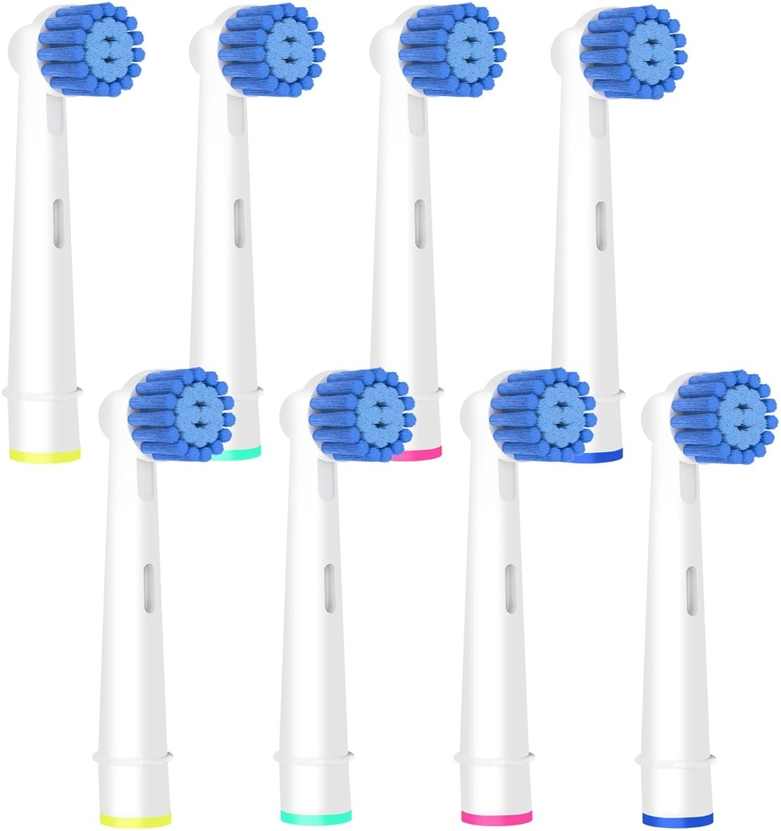 Sensitive Gum Care Brush Heads Compatible with Oral-B Electric Toothbrush, 8 Pcs Professional Toothbrush Heads for Oral B Replacement Heads Refill Pro 500/1000/1500/3000/3757/5000/7000/7500/8000. - Product Image