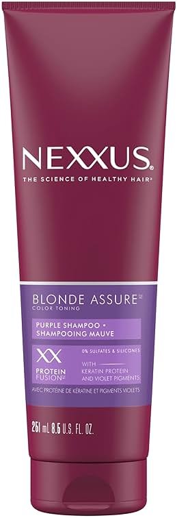 Nexxus Blonde Assure Purple Shampoo, For Blonde Hair Color Care Shampoo, Keratin Protein 8.5 oz - Product Image