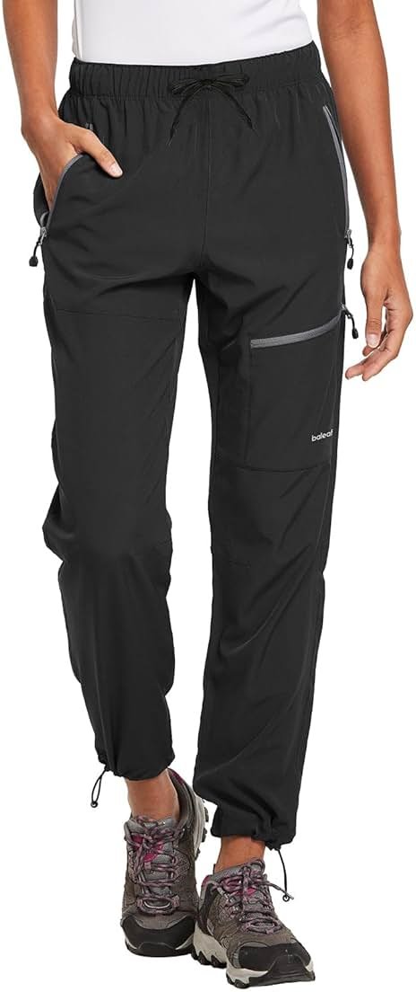 baleaf Women's Hiking Pants Quick Dry Lightweight Water Resistant Elastic Waist Cargo Pants for All Seasons - Product Image