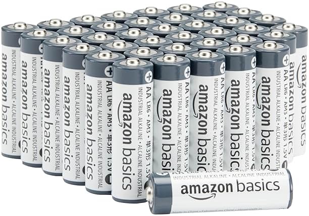 Amazon Basics 40-Pack AA Industrial Alkaline Batteries, 1.5 Volt, Long-lasting Power, 5-Year Shelf Life - Product Image