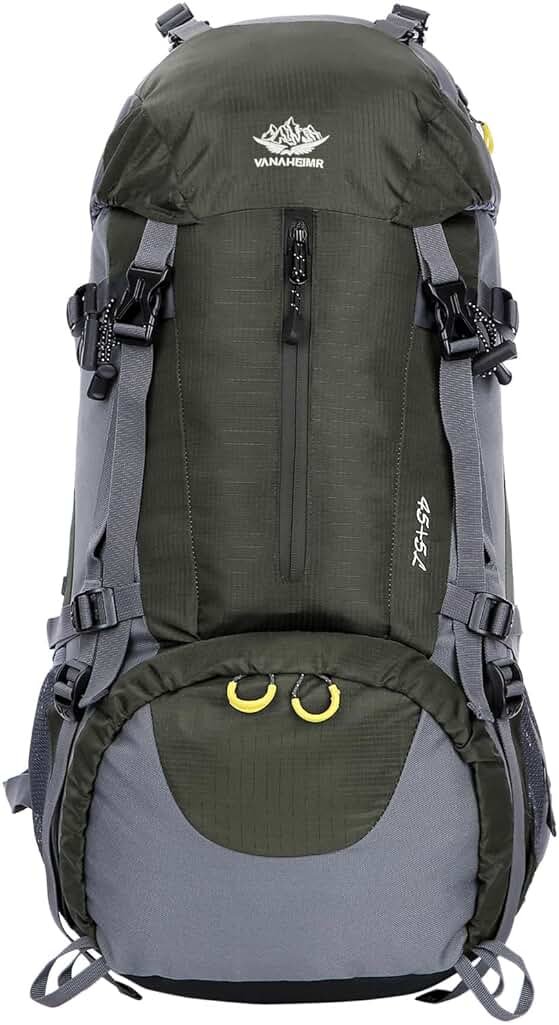 WoneNice 50L(45+5) Waterproof Hiking Backpack - Outdoor Sport Daypack with Rain Cover - Product Image