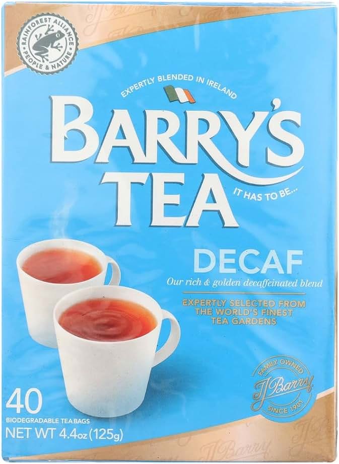 Barrys Tea Decaffeinated 40 bag x 2 (250g) (80 count) - Product Image