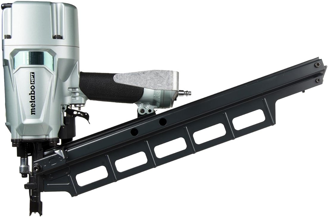 Metabo HPT Framing Nailer, Pro-Preferred Pneumatic Power Nailer & Framing Tool for Flooring, Roof Decking, Selectable Trigger & Rafter Hook, 21° 2" to 3-1/4" Plastic Collated Nails, NR83A5 - Product Image