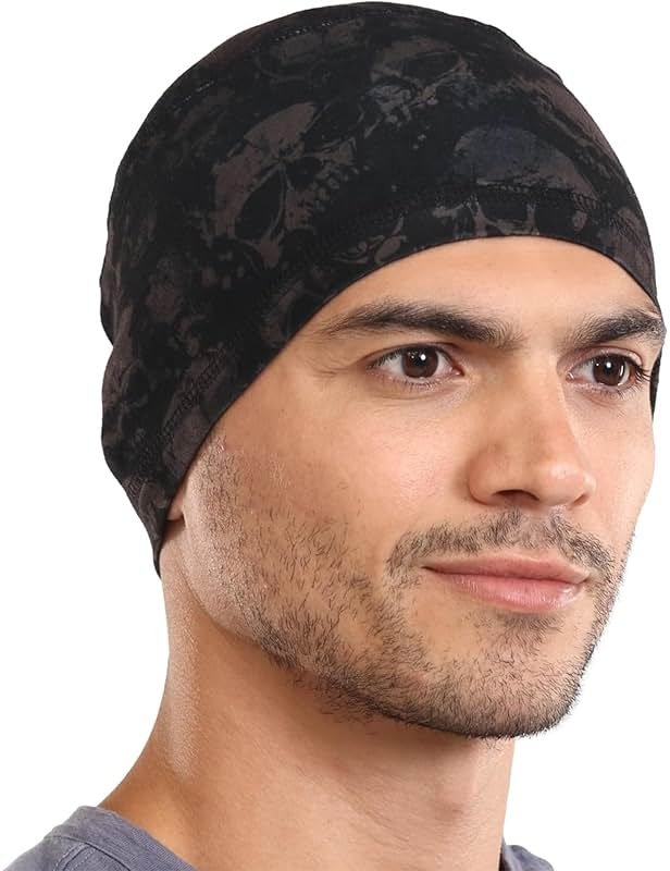 Tough Headwear Skull Cap - Skull Caps for Men - Motorcycle and Bike Helmet Liner - Hard Hat Cooling Hats - No Sweat Head Caps - Product Image