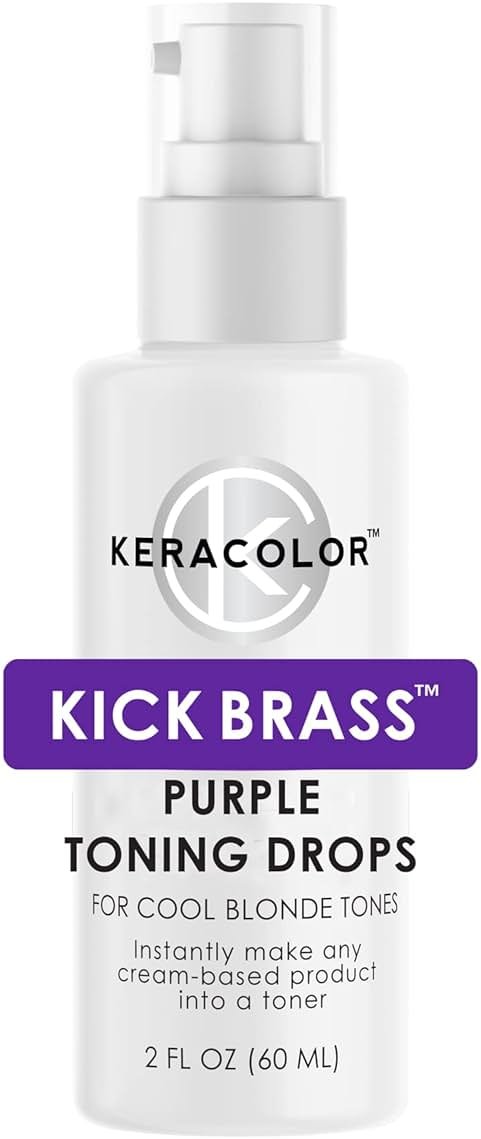 Keracolor Purple or Gold Toning Drops to Create Your Own Purple Shampoo - Mix with Any Shampoo, Conditioner or Cream Styler - Product Image