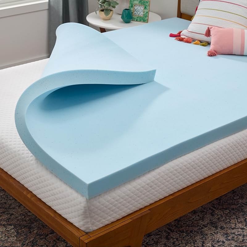 Linenspa Memory Foam Mattress Topper, Queen Size - 3 Inch Gel Infused Memory Foam - Plush Feel - Cooling and Pressure Relieving - CertiPUR Certified - Product Image