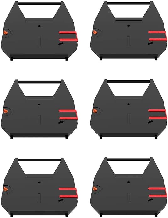 Bigger 6-Pack Replacement for Brother 7020 Ribbon - CE-25 35 40 45 50 50XL 58 60 65 68 70 333 CX-80 90 95 PRO-400 420 440 460 EM-401 411 430 450 530 550 630 WP-55 200 500 510+ 650 Correctable Ribbon - Product Image