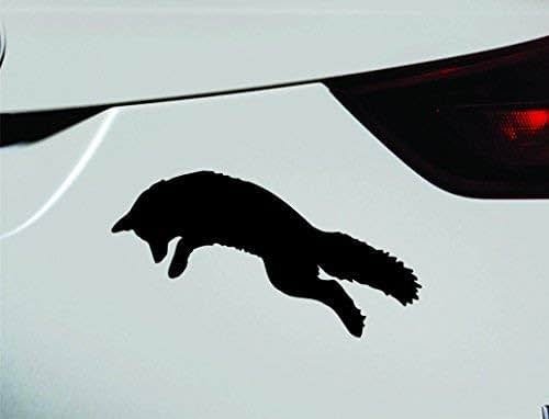 Jumping Arctic Fox Symbol Decal Funny Car Truck Sticker Window (Black), Decal Sticker Vinyl Car Home Truck Window Laptop - Product Image