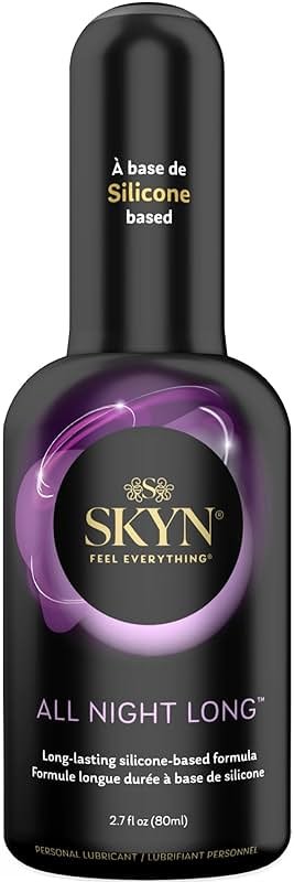 SKYN All Night Long Silicone-Based, Long Lasting Lube (2.7 oz) for Men, Women and Couples, Safe with Latex and Non-Latex Condoms - Product Image