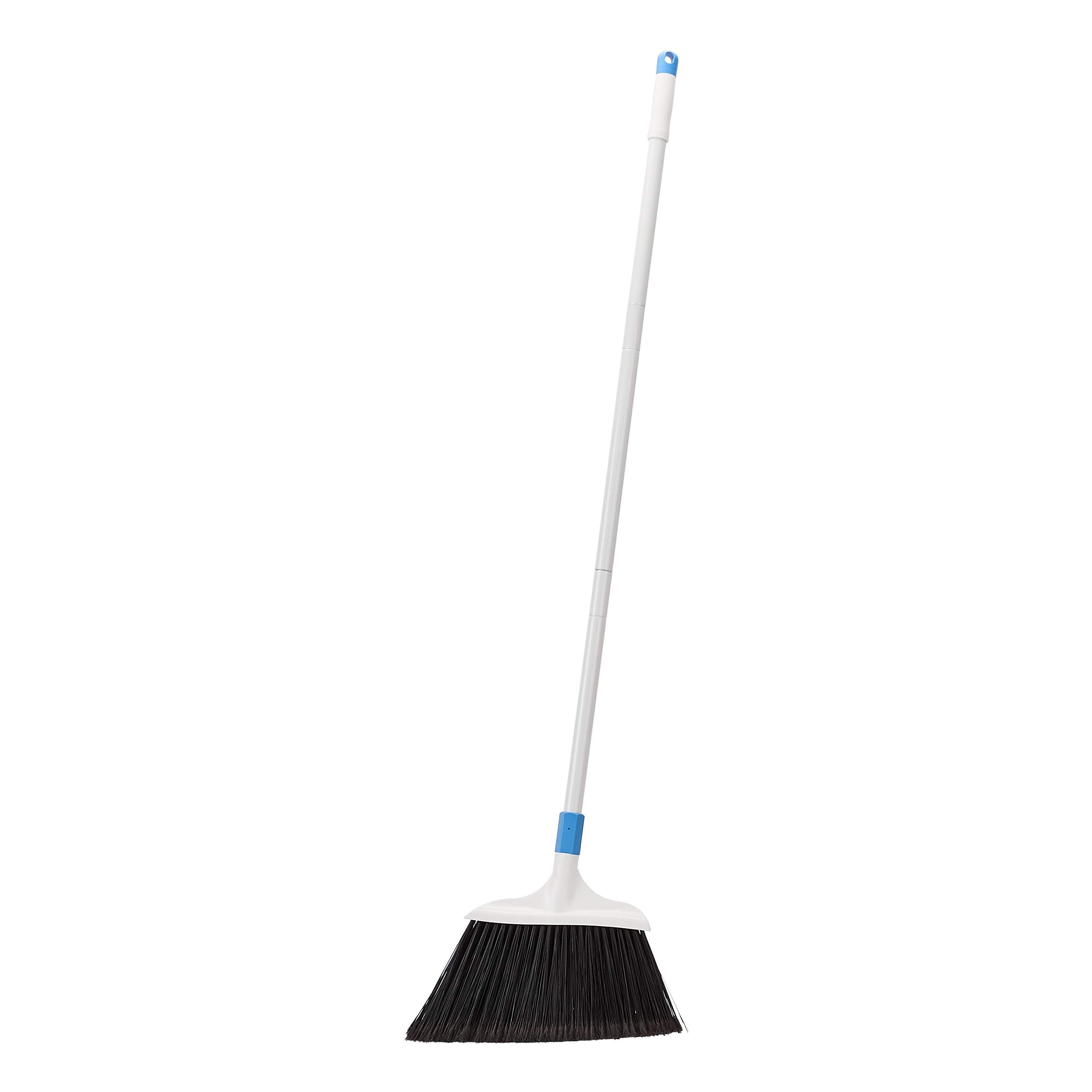 Amazon Basics Heavy-Duty Broom, Blue and White - Product Image