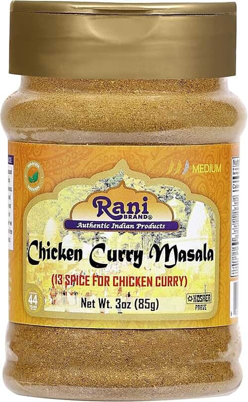 Rani Chicken Curry Masala Indian 13-Spice Blend 3oz (85g) PET Jar ~ All Natural | Vegan | No Colors | Gluten Friendly | NON-GMO | Indian Origin - Product Image
