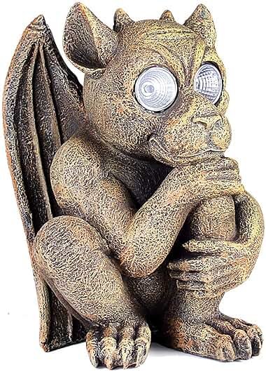 Bo-Toys Solar Powered Gargoyle Outdoor LED Garden Light Decor - Product Image