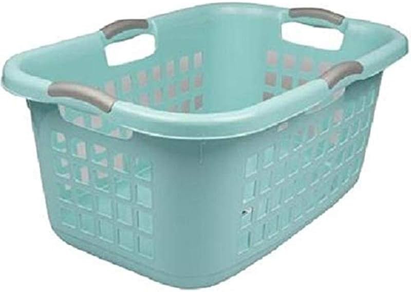 Sterilite Ultra 2 Bushel Plastic Stackable Clothes Laundry Basket Bin, Aqua - Product Image