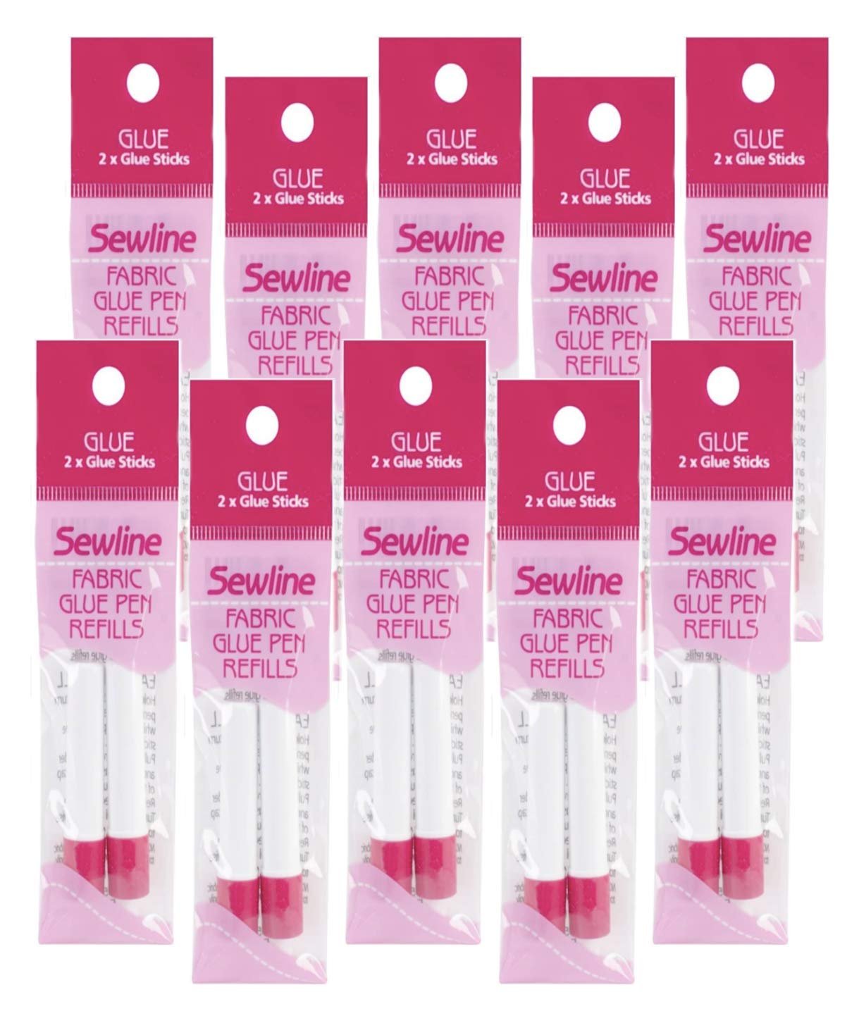 United Notions Blue Sewline Water-Soluble Fabric Glue Pen Refill 2 Count 10/Pk 10 Pack - Product Image