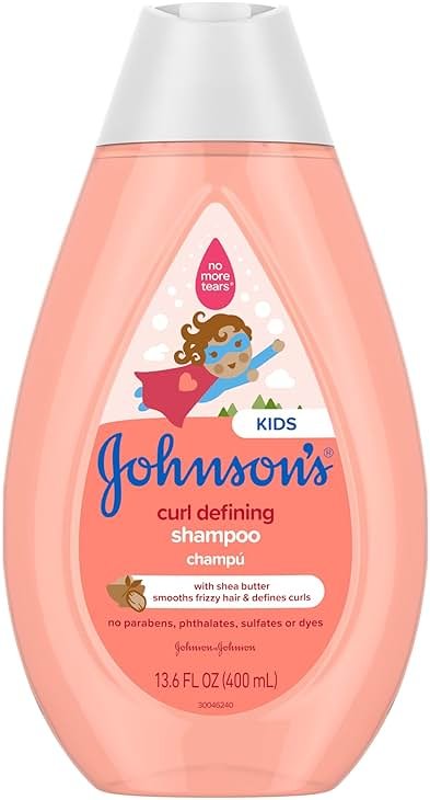 Johnson's Kids' Curl Defining Shampoo with Shea Butter, Cleanses, Smooths Frizz, & Defines Waves & Curls for 24 Hours, 13.6 fl. oz - Product Image