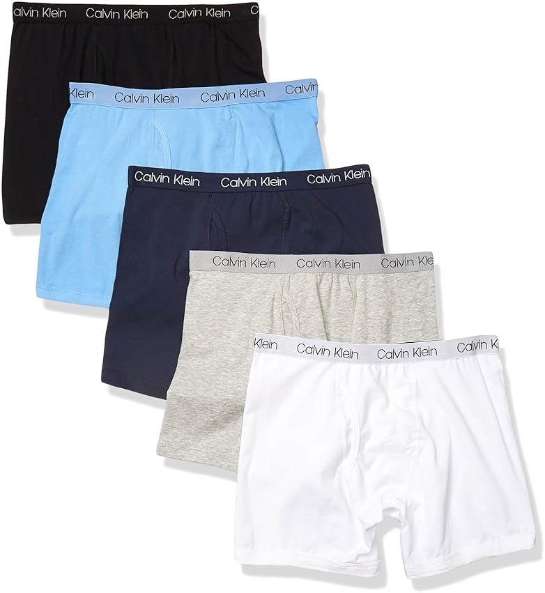Calvin Klein Kids Boys' Modern Cotton Boxer Brief Underwear 5-Pack - Product Image