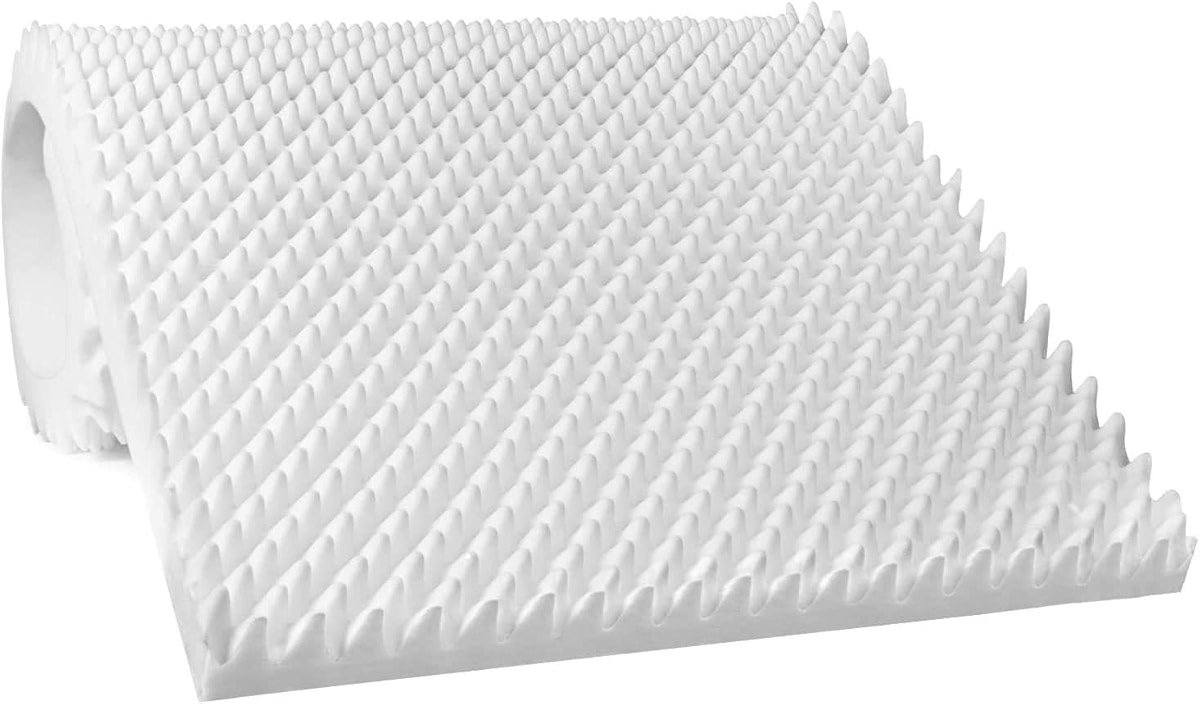 AK Trading CO. 2.5" Thick CertiPUR-US Certified Convoluted Hospital Mattress Pad, Egg Crate Foam Foam Sheet | Mattress Pad (Medical Bed, Mattress Topper, Chairs) - Made in USA (2.5" x 18" x 72") - Product Image