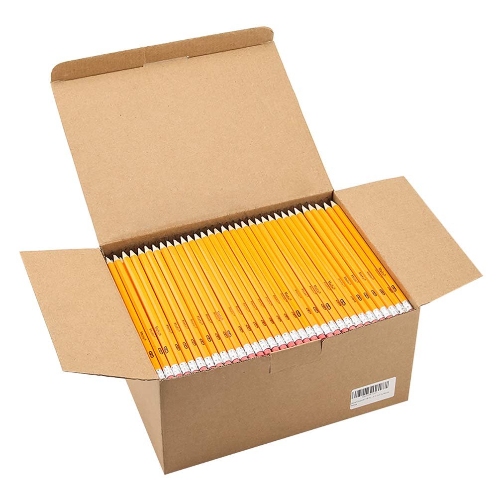 Madisi Wood-Cased #2 HB Pencils, Yellow, Pre-sharpened, Bulk Pack, 576 pencils in box - Product Image