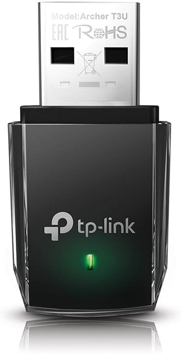 TP-Link AC1300 USB WiFi Adapter(Archer T3U)- 2.4G/5G Dual Band Wireless Network Adapter for PC Desktop, MU-MIMO WiFi Dongle, USB 3.0, Supports Windows 11, 10, 8.1, 8, 7, XP/Mac OS X 10.9-10.14 - Product Image