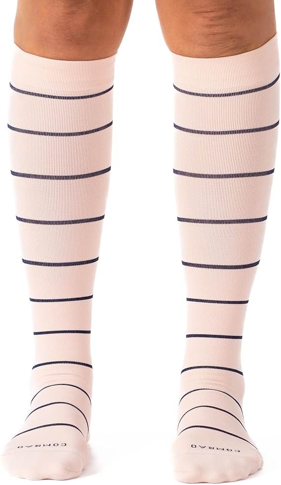 Comrad Nylon Knee High Socks - 15-20mmHg Graduated Compression Socks - Soft & Breathable Support Unisex Socks - Product Image