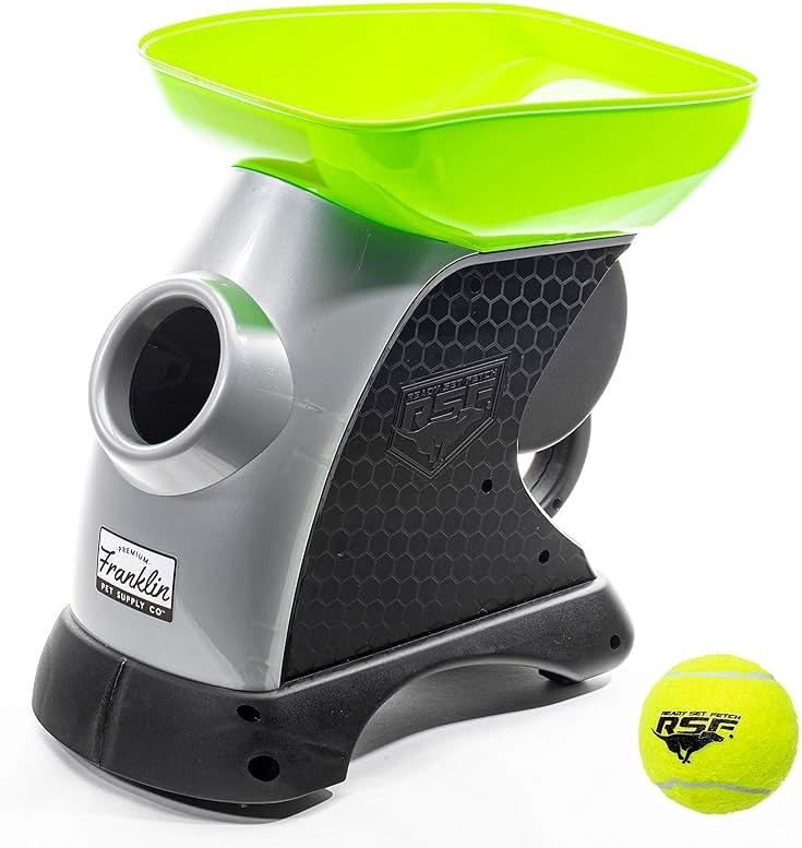 Franklin Pet Supply Ready Set Fetch Automatic Tennis Ball Launcher Dog Toy - Authentic Tennis Ball Thrower - Launchesup to 40' - Interactive Pet Toy - Product Image