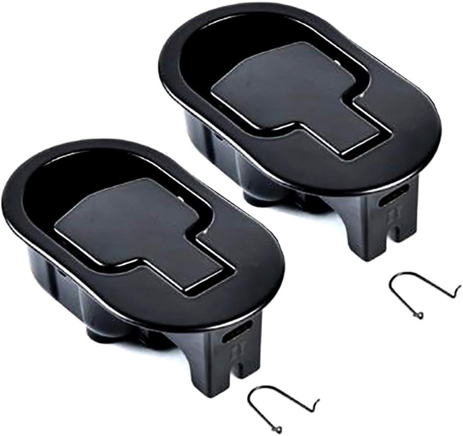 Bestdealing 2 Pack Metal Recliner Replacement Parts Durable Metal Handle Recliner Chair Sofa Couch Release Lever Replacement Pull Handle Black Suite Recliner Fit for Ashley and Major etc - Product Image