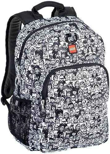 LEGO Iconic Prints Kids School Backpack Bookbag, for Travel, On-the-Go, Back to School, Boys and Girls, with Adjustable Padded Straps and Fun patterns, Crowd Color Me - Product Image