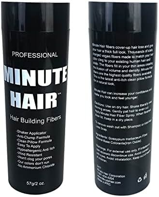 Minute Hair Fibers | Full Shaker Bottle. | Used To fill in hair loss in a minute. | These are MEDIUM BROWN fibers in refillable shaker bottle. (Color: MEDIUM BROWN - Size: 57 Gram Bigger Bottle) - Product Image