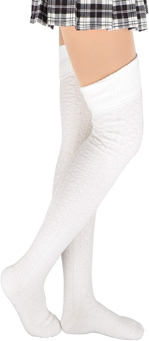 Joyingtwo Plus SizeThigh High Socks for Women Cotton Over the Knee Stockings Leg Warmers - Product Image