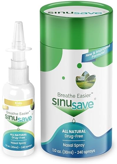 Sinusave Kids Strength / All-Natural, Drug Free, Nasal Wash & Allergy Spray / Sinus Spray for Fast Relief from Nasal Congestion - 1 oz - Product Image