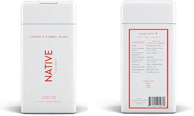 Native Body Wash - Citrus & Herbal Musk - 11.5 oz (340ml) - Product Image