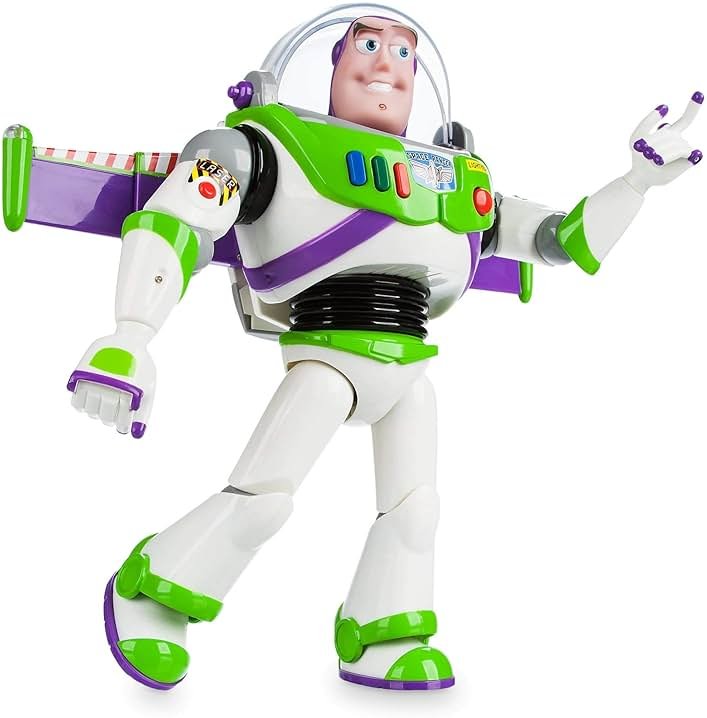 Disney Store Official Buzz Lightyear Interactive Talking Action Figure from Toy Story, Features 10+ English Phrases, Interacts with Other Figures and Toys - Product Image