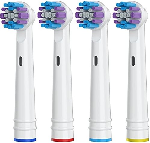 Replacement Toothbrush Heads for Oral-B, 4 Pack Replacement Heads Compatible with Oral B Braun Electric Toothbrush, 1 Count (Pack of 4) - Product Image