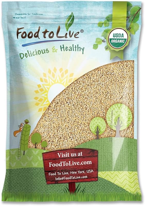 Food to Live Organic Steel Cut Oats, 10 Pounds – 100% Whole Grain Irish Oats, Non-GMO Cereal, Non-Irradiated, Vegan, Bulk, Product of the USA - Product Image