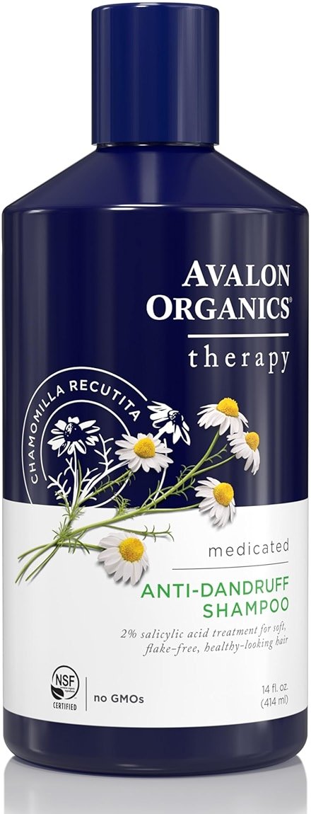 Avalon Organics Therapy Medicated Anti-Dandruff Shampoo for Soft, Flake-Free Hair, 14 Fluid Ounces - Product Image