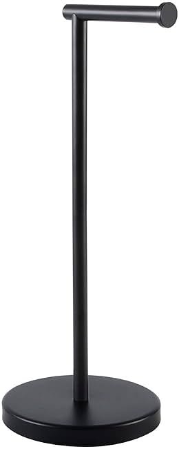 KES Bathroom Toilet Paper Holder Stand Modern Tissue Roll Holder SUS304 Stainless Steel Rustproof Freestanding 20.2" H, Matte Black BPH283S1-BK - Product Image