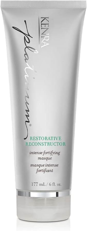 Kenra Platinum Restorative Reconstructor | Ultra Fortifying Treatment | Restores Broken Hair Bonds From Within | Provides Intense Fortification, Elasticity, & Suppleness | All Hair Types | 6 fl. oz - Product Image