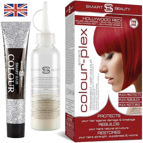Smart Beauty Red Hair Dye with Plex Anti-Breakage Technology Protecting and Restoring Hair Structure, Plum Color, Vegan and Cruelty-Free - Product Image