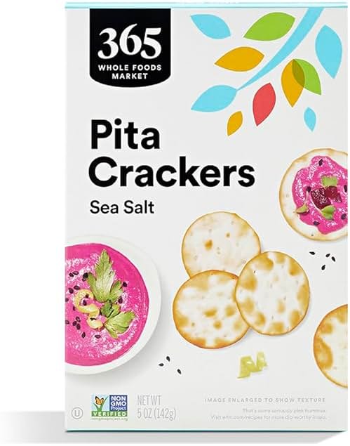 365 by Whole Foods Market, Cracker Pita Sea Salt, 5 Ounce - Product Image