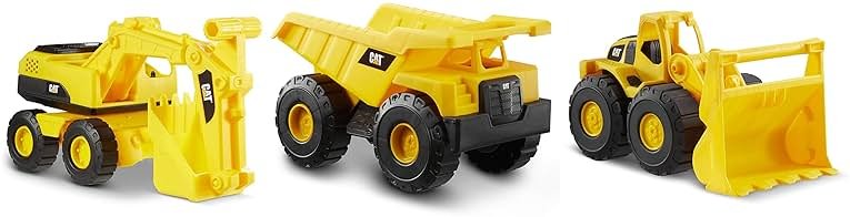 Cat Construction 7" Dump Truck, Loader & Excavator toys Combo Pack - Product Image