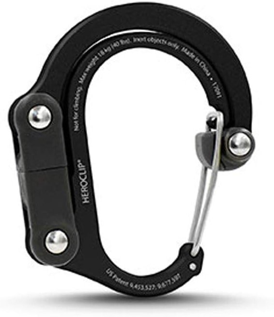 Gear AID HEROCLIP Carabiner Clip and Hook (Mini) for Travel, Luggage, and Small Bags - Product Image