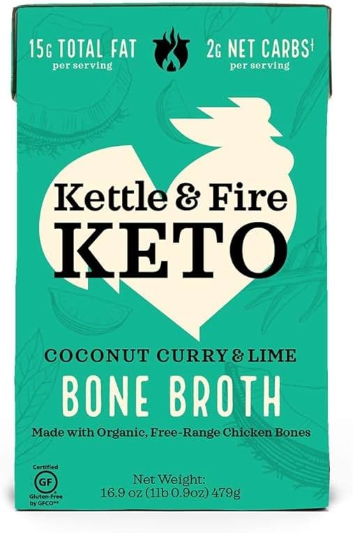 KETTLE & FIRE Coconut Curry Chicken Bone Broth, 16.9 OZ, Packaging may vary - Product Image