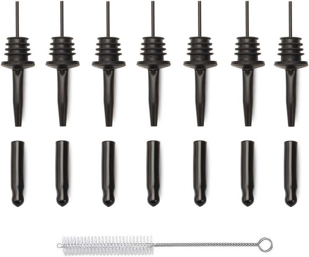 Pour Spouts for Liquor Bottles Speed Pour Pourers with Dust Cap 7+7 - Product Image