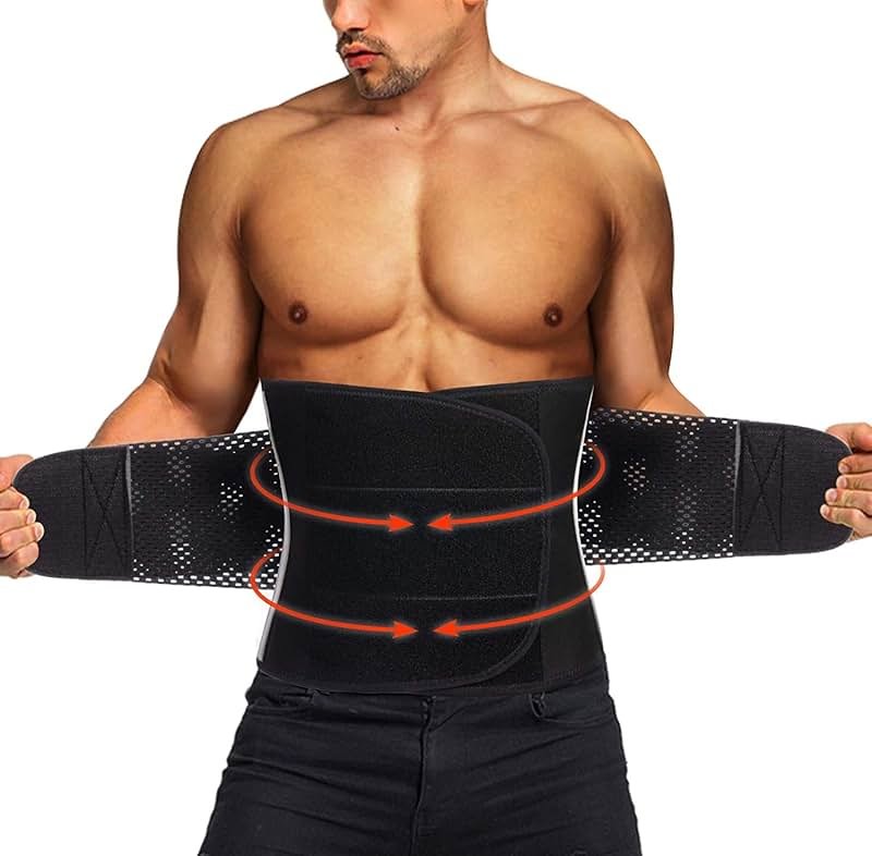 TAILONG Neoprene Waist Trimmer Ab Belt for Men Waist Trainer for Women Corset Slimming Body Shaper Workout Sauna Sweat Band - Product Image
